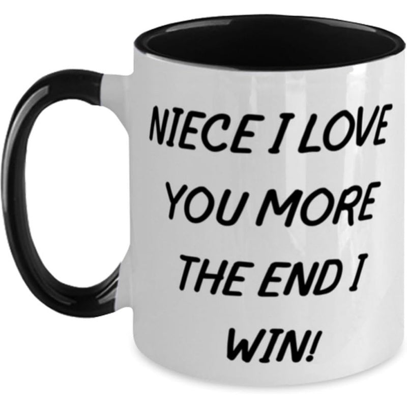 Tailorly Black Accent 11 oz Mug - joke niece i the end gag birthday two tone 11oz mug gifts idea for from aunt birthday mug two tone mug birthday