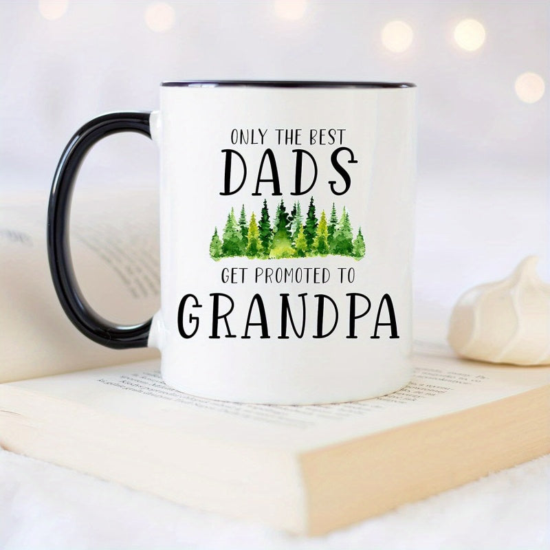 Tailorly Black Accent 11 oz Mug - dads get to grandpa pregnancy announcement text