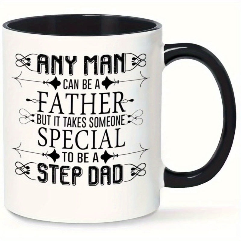 Tailorly Black Accent 11 oz Mug - funny quote about being a stepdad