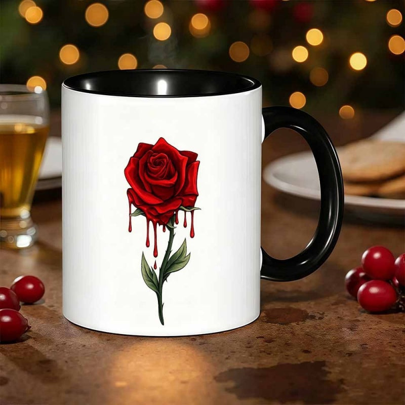 Tailorly Black Accent 11 oz Mug - this unique 11oz ceramic mug featuring a is perfect for coffee or tea its an affordable option for birthday gifts
