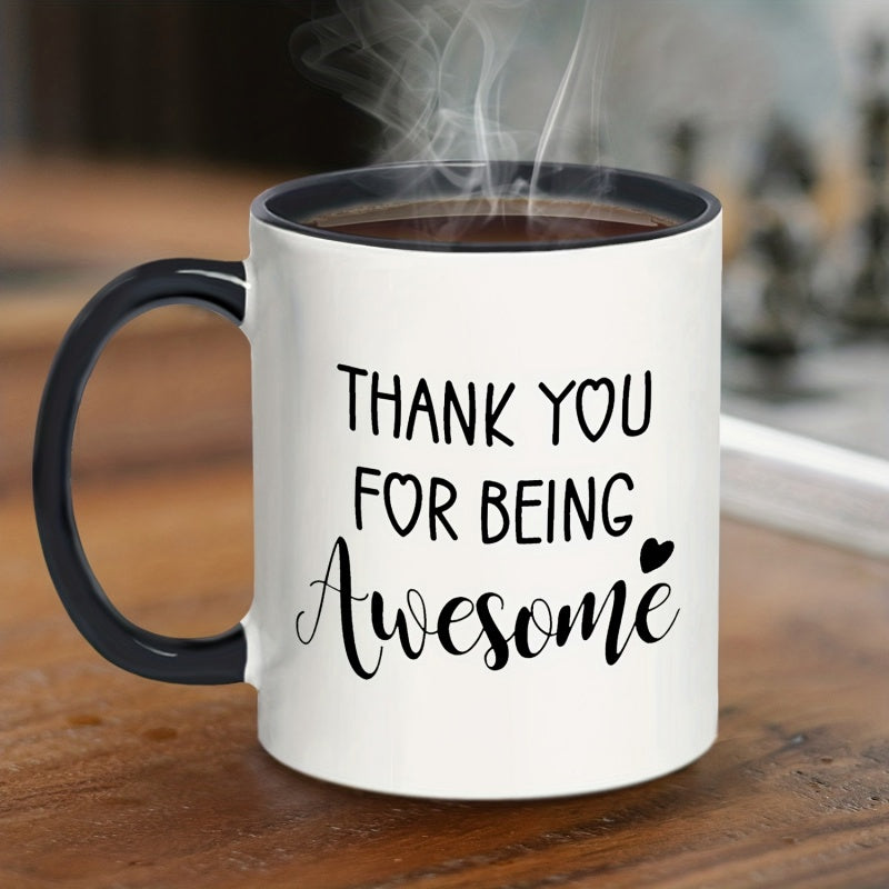 Tailorly Black Accent 11 oz Mug - thank you awesome