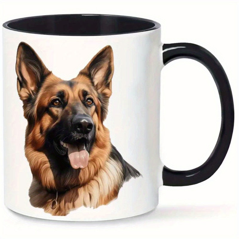 Tailorly Black Accent 11 oz Mug - fun german shepherd