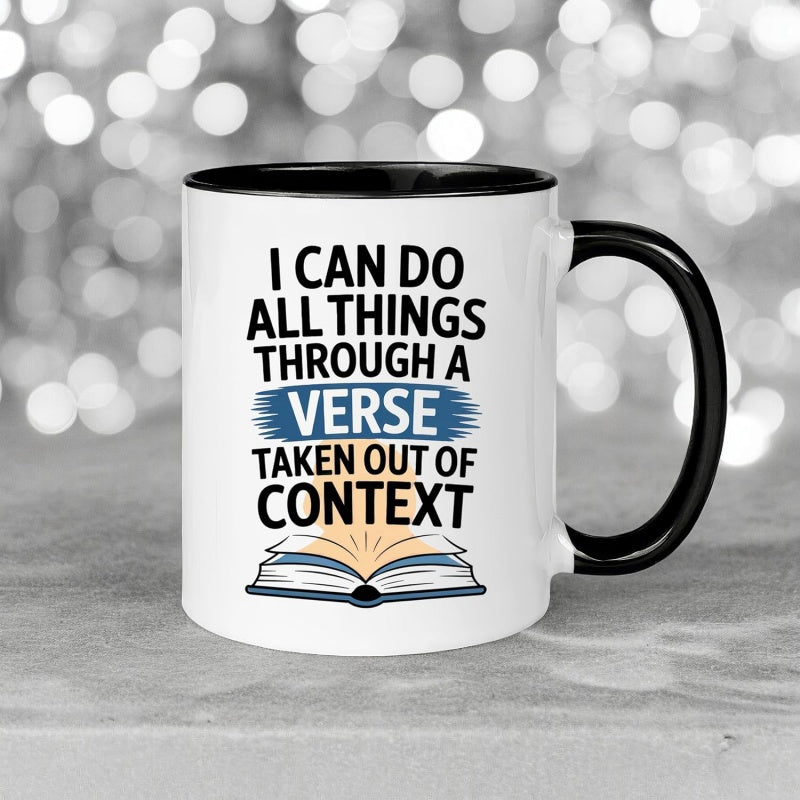 Tailorly Black Accent 11 oz Mug - humorous christian quotes