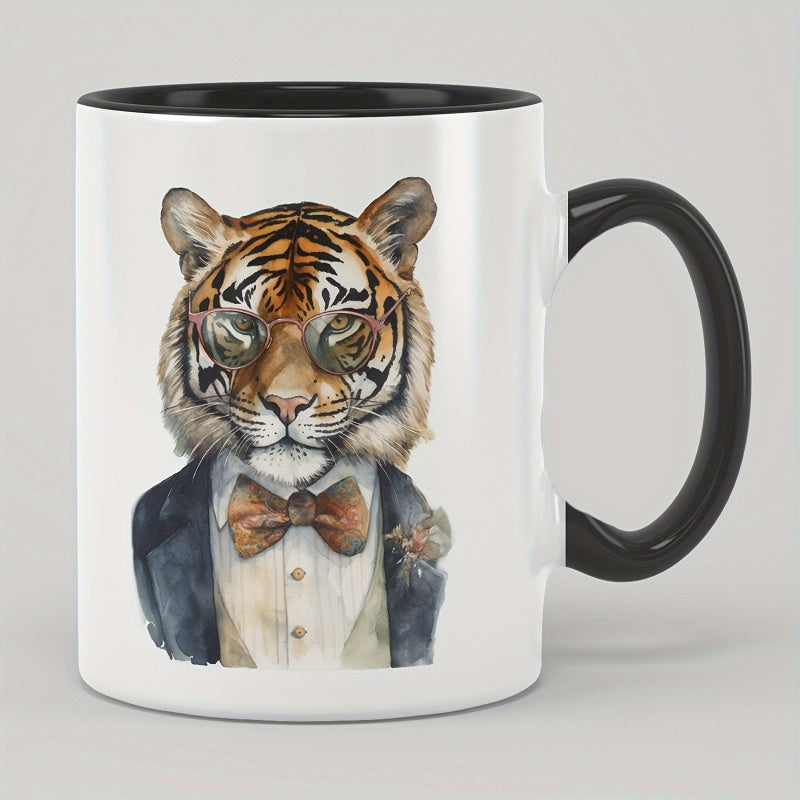 Tailorly Black Accent 11 oz Mug - tiger