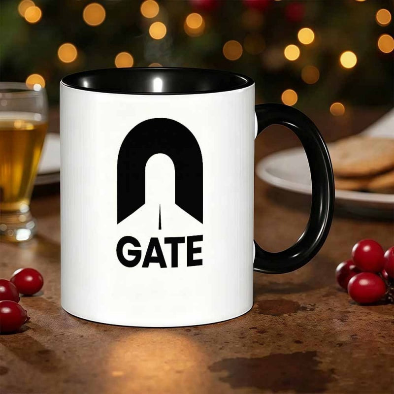 Tailorly Black Accent 11 oz Mug - quirky vision gate