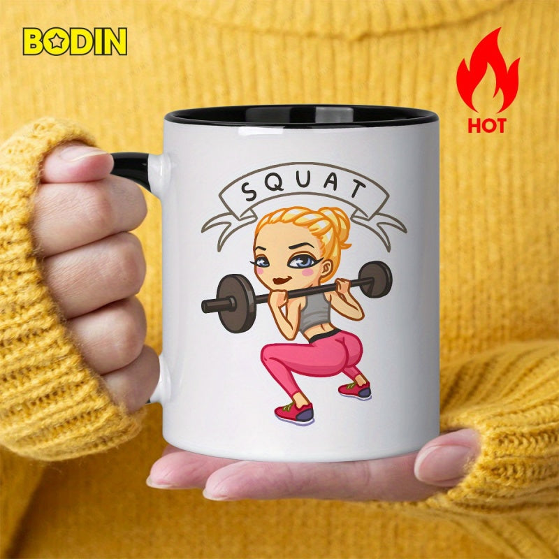 Tailorly Black Accent 11 oz Mug - squat its safe text