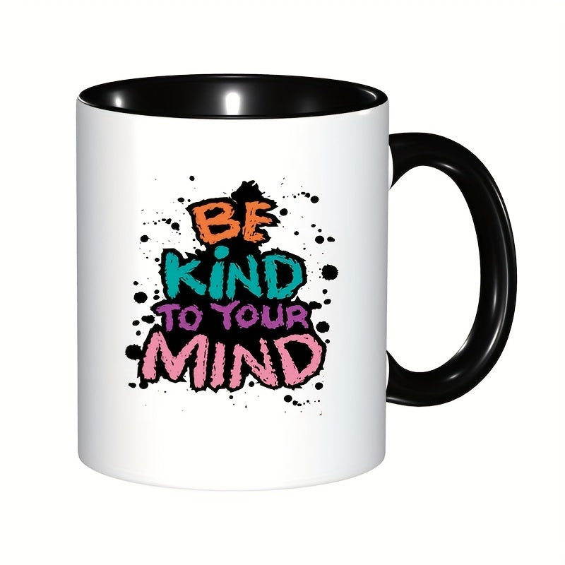 Tailorly Black Accent 11 oz Mug - be kind to your heart