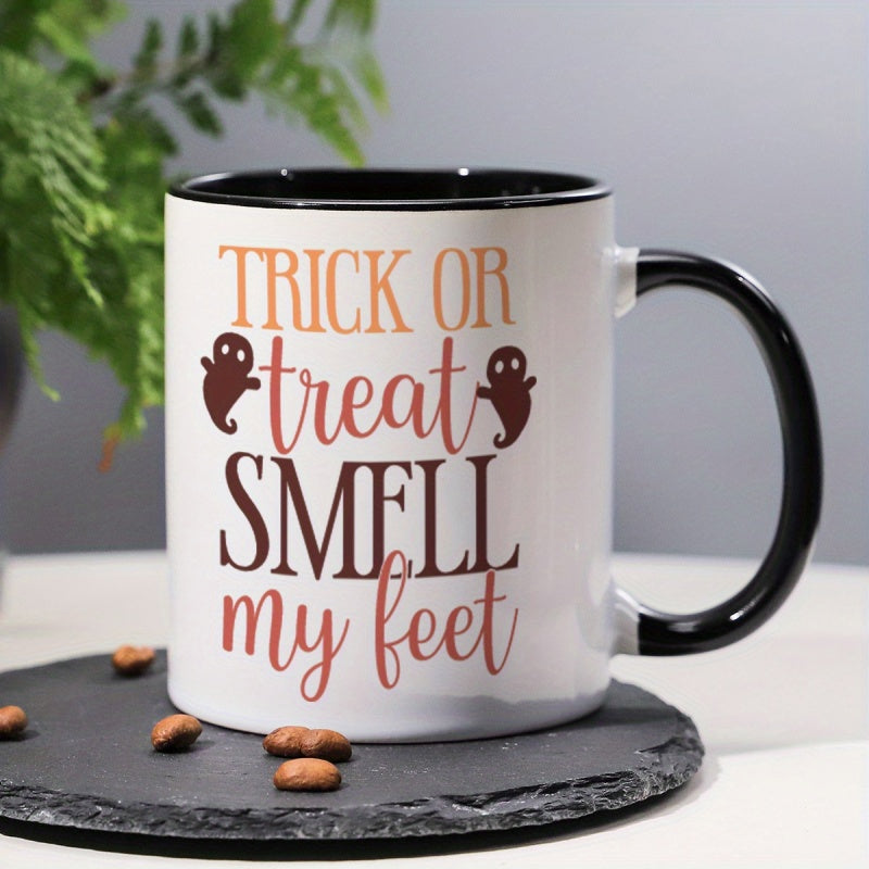 Tailorly Black Accent 11 oz Mug - trick or treat witches halloween
