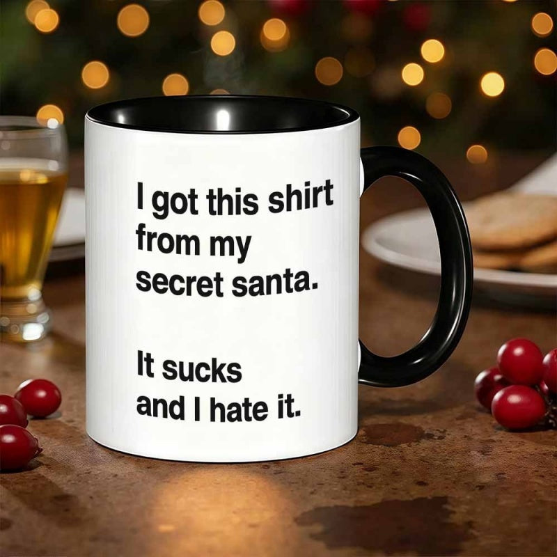 Tailorly Black Accent 11 oz Mug - this unique 11oz ceramic mug is a for coffee or tea making it an ideal gift for occasions like birthdays mothers day