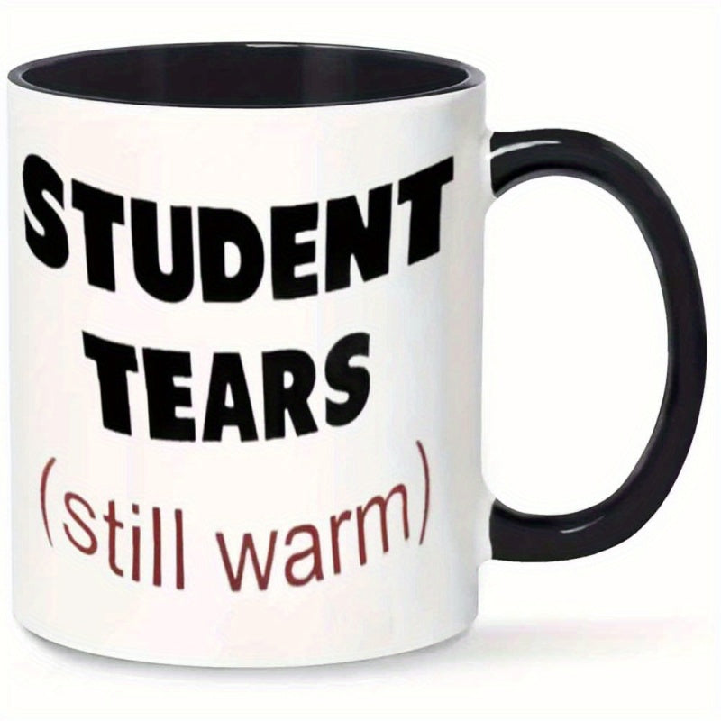 Tailorly Black Accent 11 oz Mug - tears shaped drip pattern