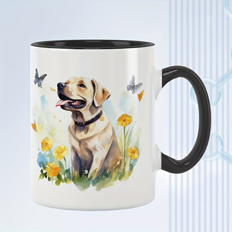 Tailorly Black Accent 11 oz Mug - labrador dog