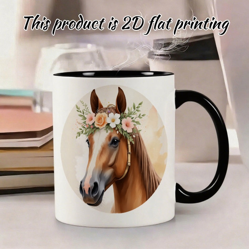 Tailorly Black Accent 11 oz Mug - floral wreath christmas halloween bir_bd98d6dd5a184916bb286da862c722d1