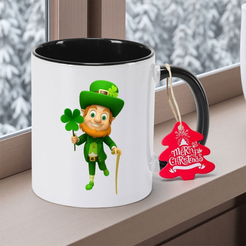 Tailorly Black Accent 11 oz Mug - dwarfs and Irish theme