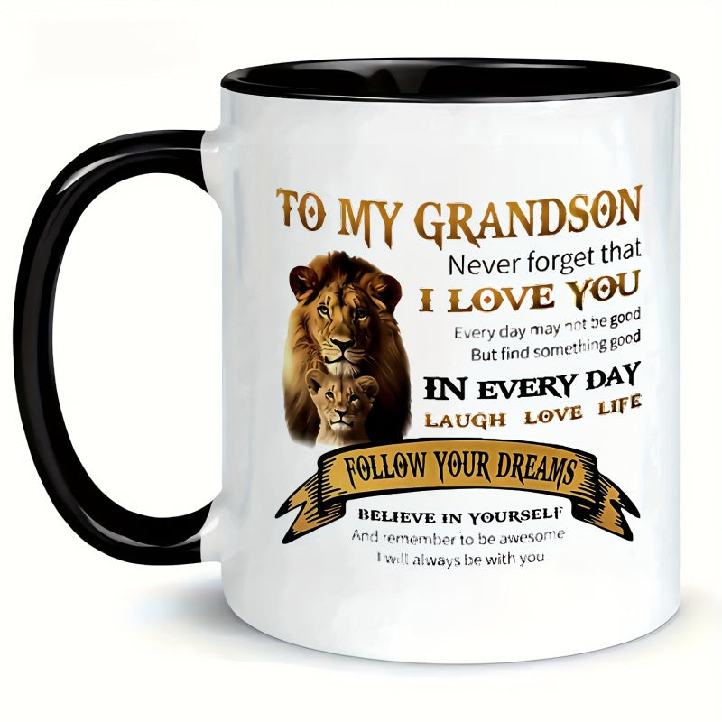 Tailorly Black Accent 11 oz Mug - coffee mug 1pc insulated ceramic to my grandson coffee mug reusable water cup with birthday holiday gifts coffee