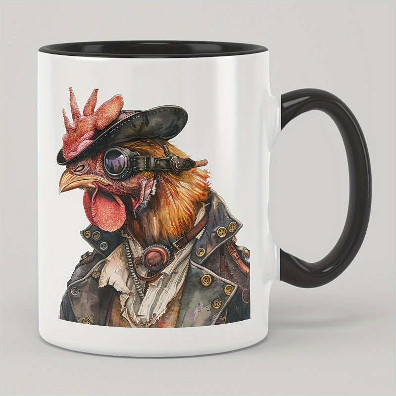 Tailorly Black Accent 11 oz Mug - punk rooster