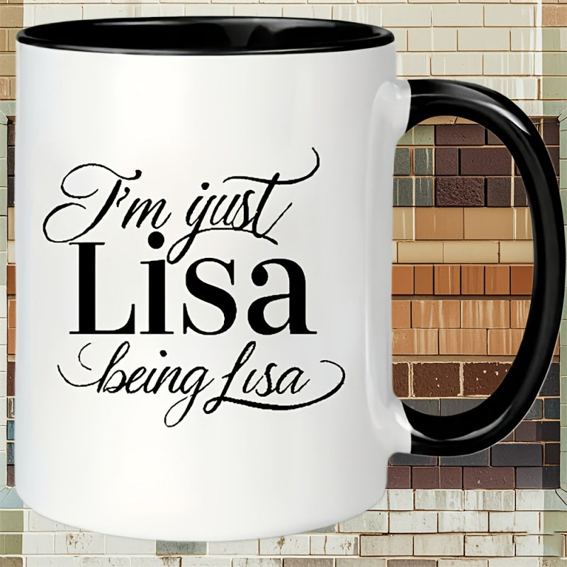 Tailorly Black Accent 11 oz Mug - customizable quote