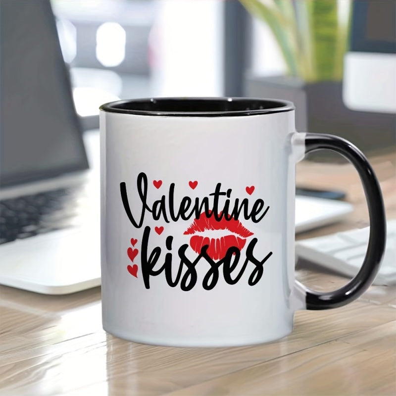 Tailorly Black Accent 11 oz Mug - red lips
