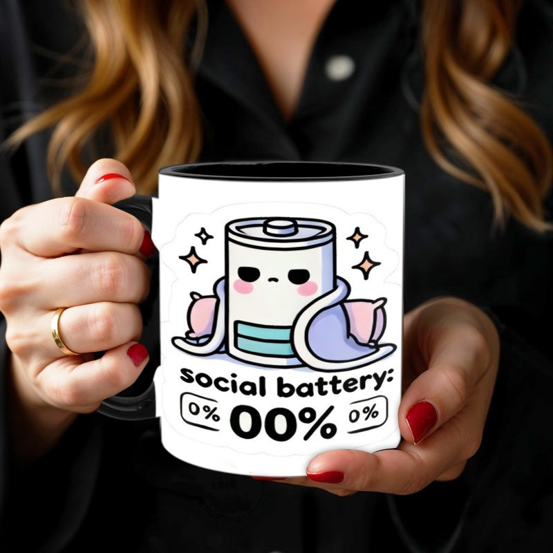 Tailorly Black Accent 11 oz Mug - cartoon design
