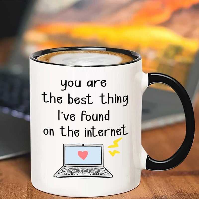 Tailorly Black Accent 11 oz Mug - 1pc humorous ceramic coffee mug perfect gift for spouses for home caf or gift _e9061d42ef724c0895f4c26d407f3348