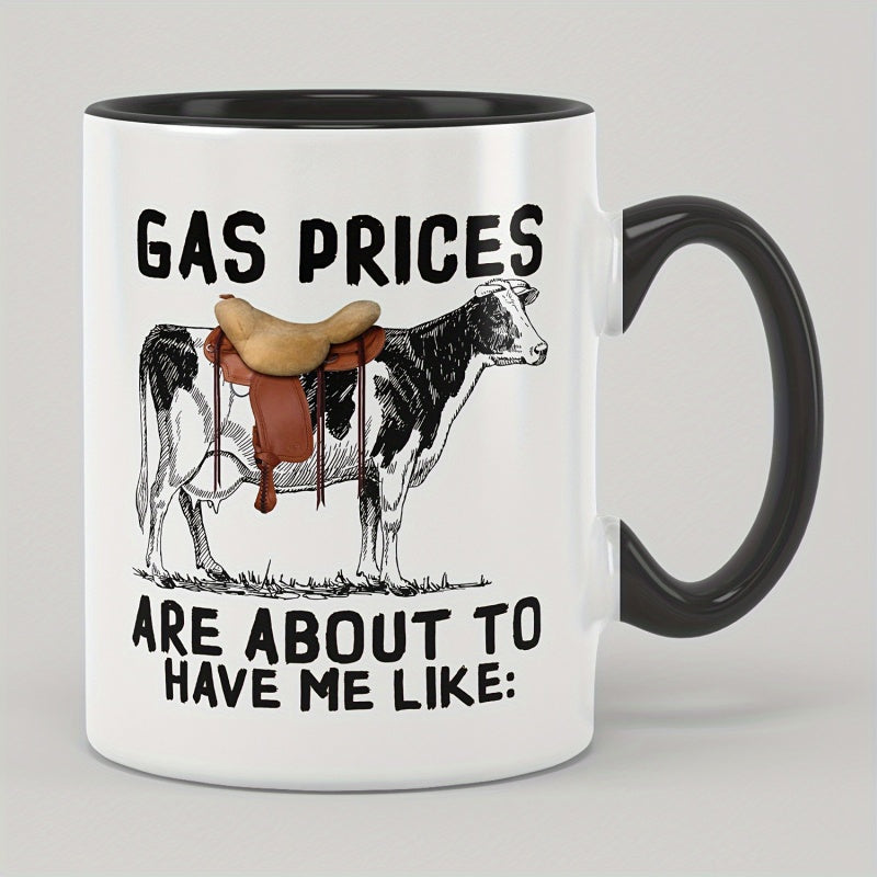 Tailorly Black Accent 11 oz Mug - cow