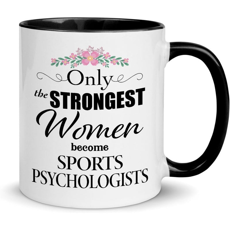 Tailorly Black Accent 11 oz Mug - only women become for sports psychologists mug christmas gifts for sports psychologist birthday gifts for coworker