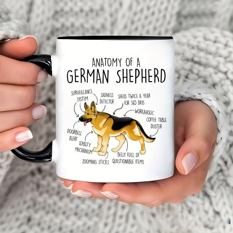 Tailorly Black Accent 11 oz Mug - german shepherd dog