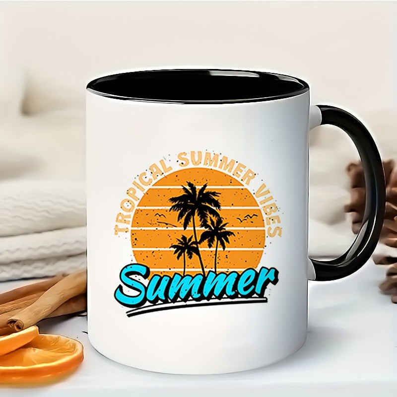 Tailorly Black Accent 11 oz Mug - jesus encouraging lovely tomato pattern