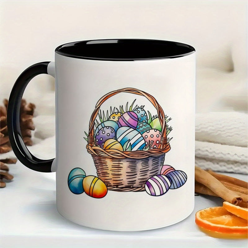 Tailorly Black Accent 11 oz Mug - animal design with Easter and Thanksgiving theme