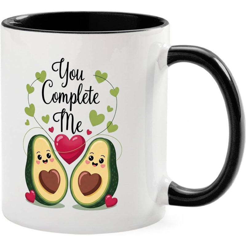 Tailorly Black Accent 11 oz Mug - cute love and heart designs