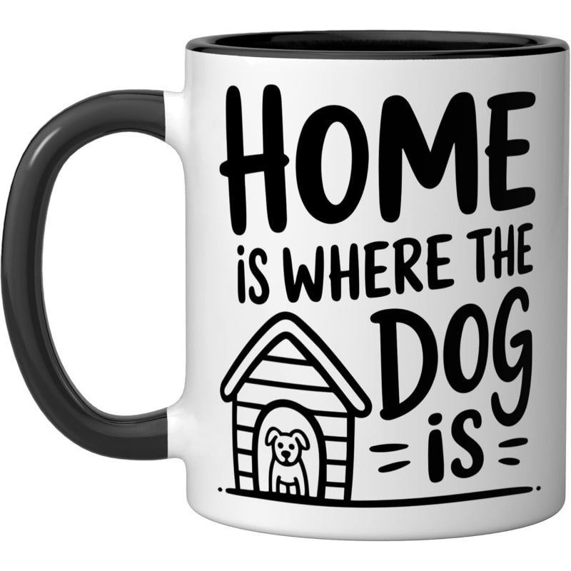 Tailorly Black Accent 11 oz Mug - dog， canine quote