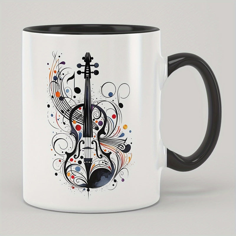 Tailorly Black Accent 11 oz Mug - violin
