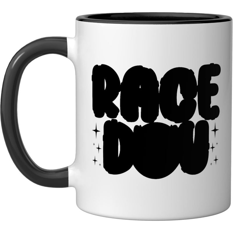 Tailorly Black Accent 11 oz Mug - leopard pattern