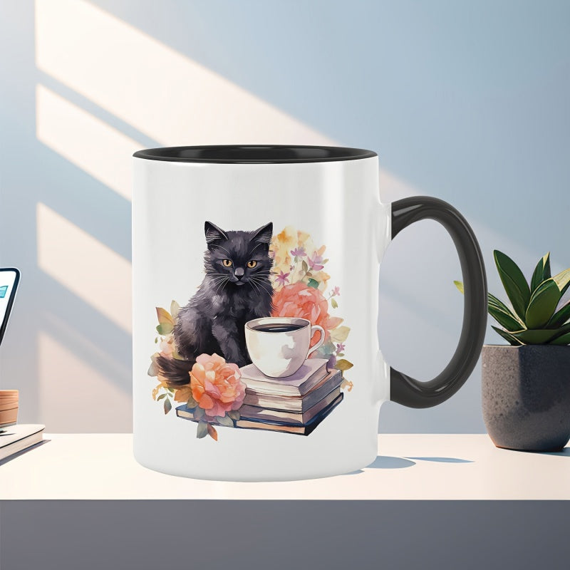 Tailorly Black Accent 11 oz Mug - black cat