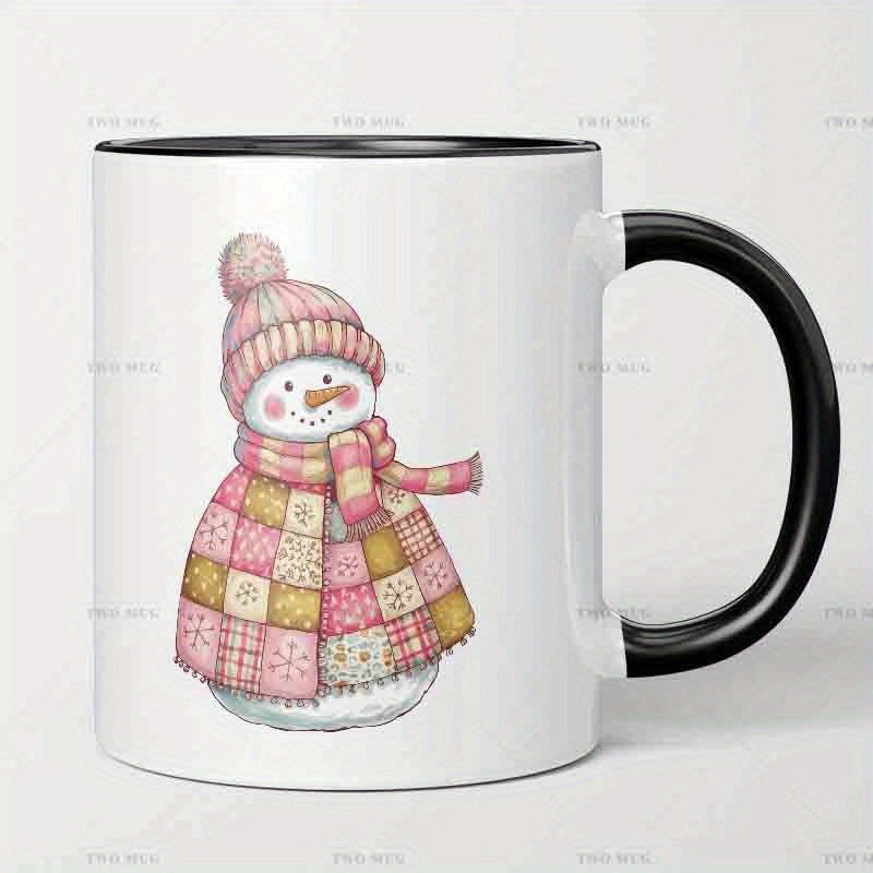 Tailorly Black Accent 11 oz Mug - snowman
