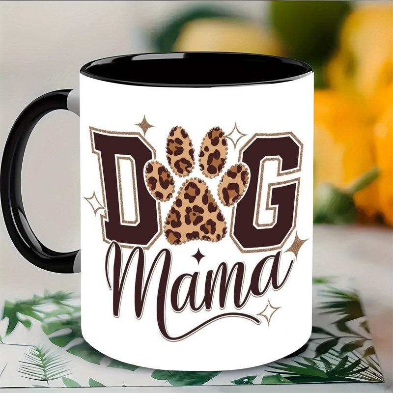 Tailorly Black Accent 11 oz Mug - leopard print