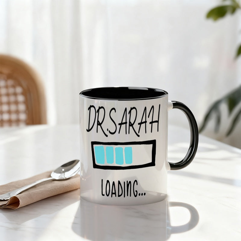 Tailorly Black Accent 11 oz Mug - name text logo