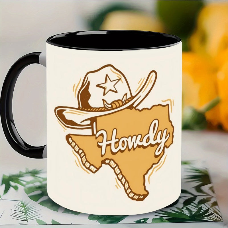Tailorly Black Accent 11 oz Mug - howdy text
