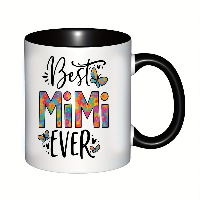 Tailorly Black Accent 11 oz Mug - colorful floral mimi