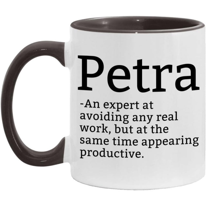 Tailorly Black Accent 11 oz Mug - funny sarcastic text