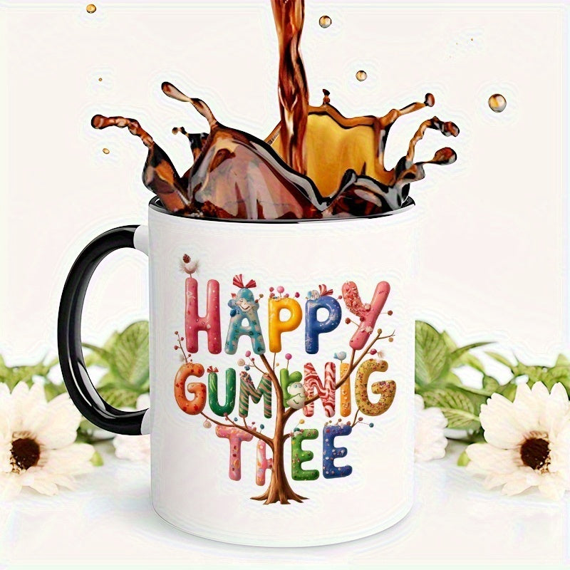 Tailorly Black Accent 11 oz Mug - happy face