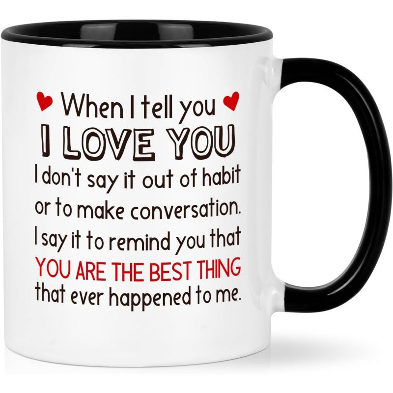 Tailorly Black Accent 11 oz Mug - when i you i love
