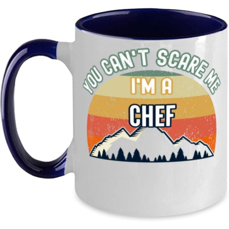Tailorly Black Accent 11 oz Mug - you cant scare me text