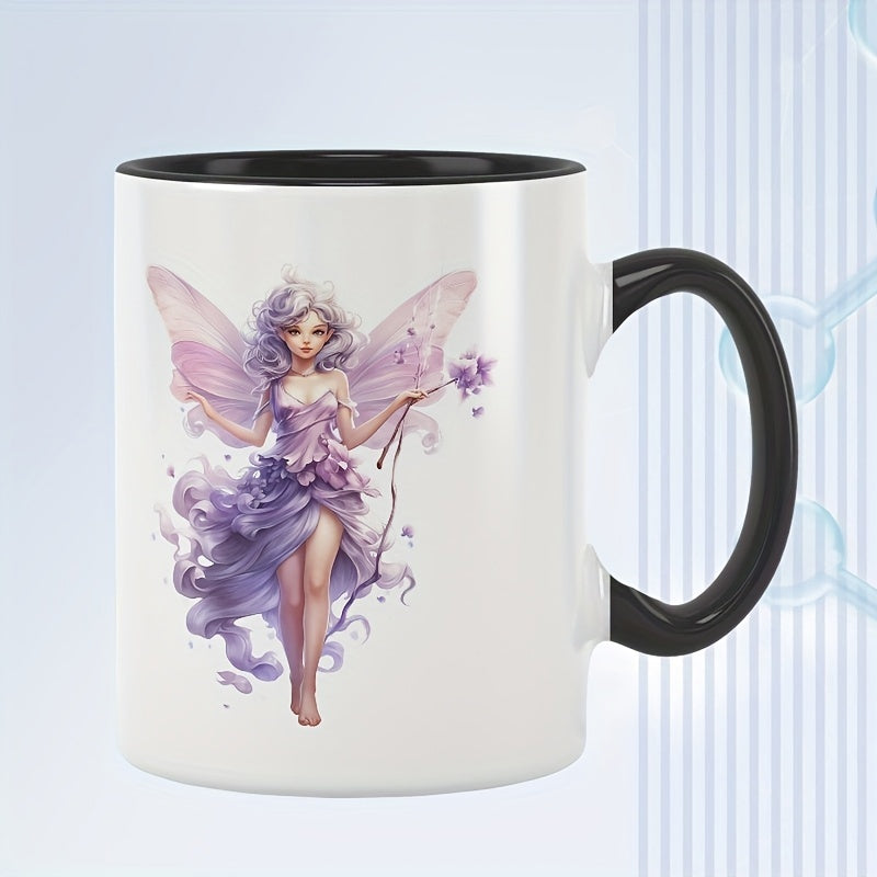 Tailorly Black Accent 11 oz Mug - mysterious romantic textured pattern