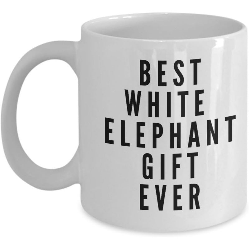 Tailorly White Ceramic 11 oz Mug - Best White Elephant Gift Ever Simple Bold Black Typography Centered On A Ceramic