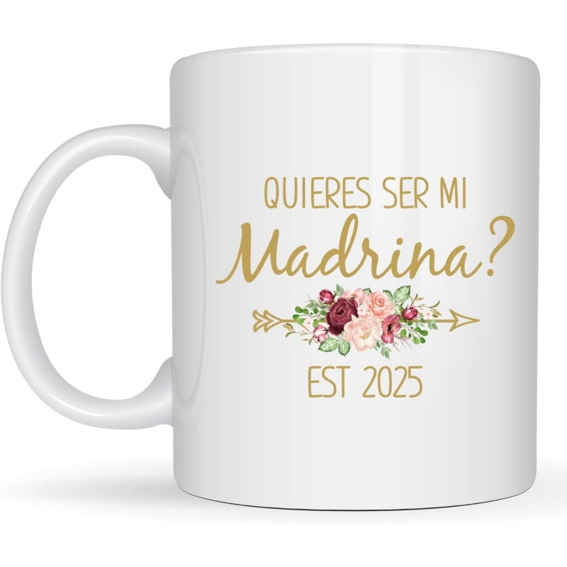 Tailorly White Ceramic 11 oz Mug - Est Elegant Floral Arrangement Resting On Golden Arrow Over Pristine