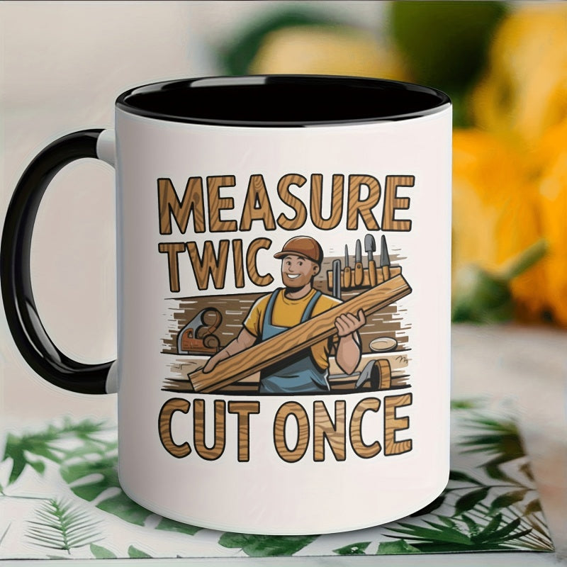 Tailorly Black Accent 11 oz Mug - humorous construction themed design
