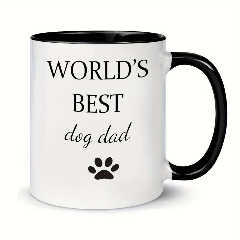 Tailorly Black Accent 11 oz Mug - dog paw print
