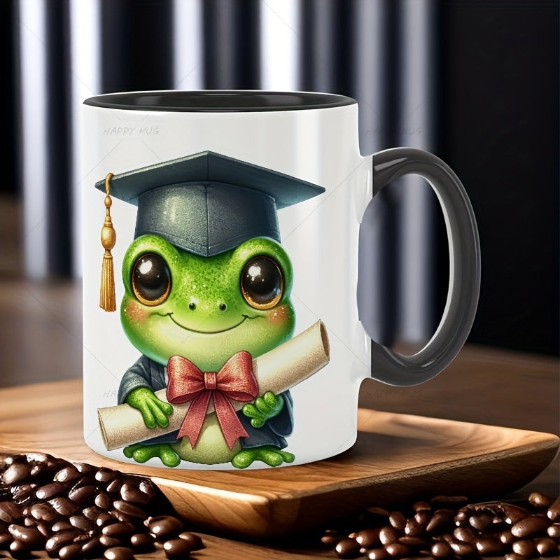 Tailorly Black Accent 11 oz Mug - frog transformation graduate