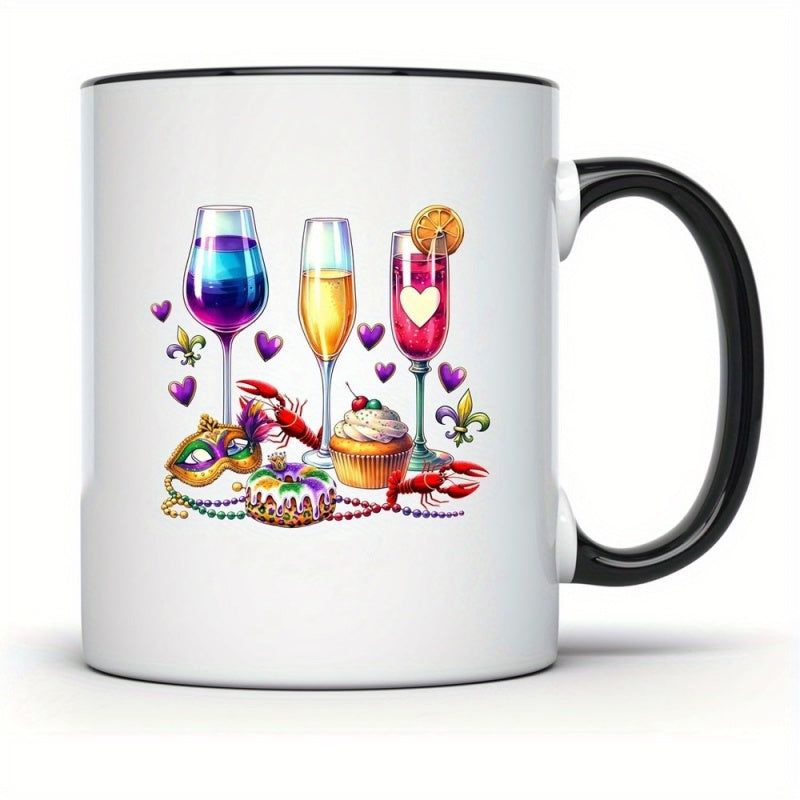 Tailorly Black Accent 11 oz Mug - colorful carnival design