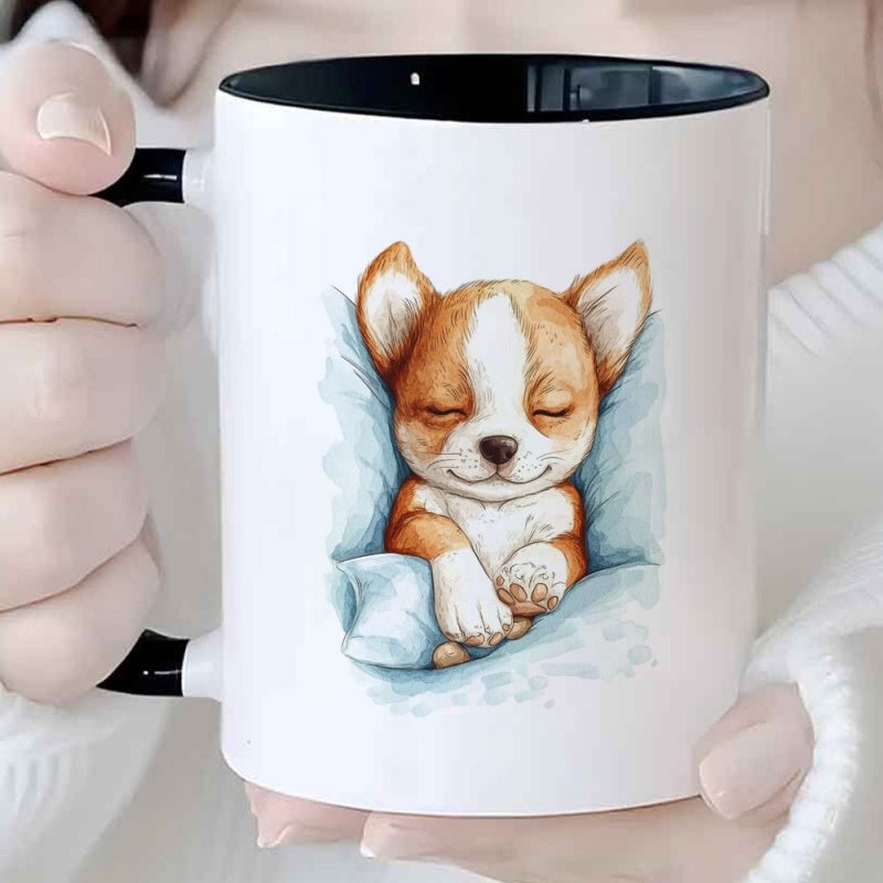 Tailorly Black Accent 11 oz Mug - 3d puppy design